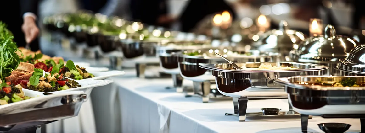 Buffet Catering – warmes Buffet mit Warmhaltebehältern