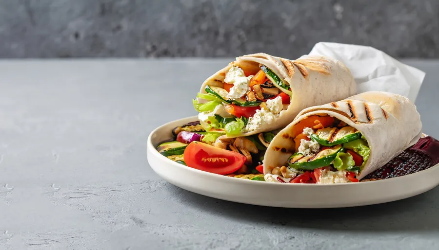 Mini-Wraps mit frischem Gemüse